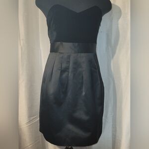THEORY Black Velvet Strapless cocktail dress